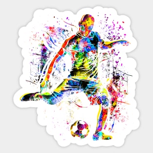 Soccer - Colorful Soccer Player Sticker